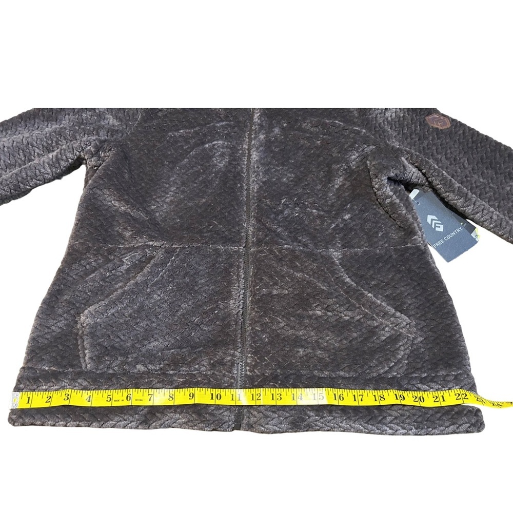 Free Country Butter Pile Fleece Jacket Size L Brown Plush Cozy NWT - Picture 8 of 13
